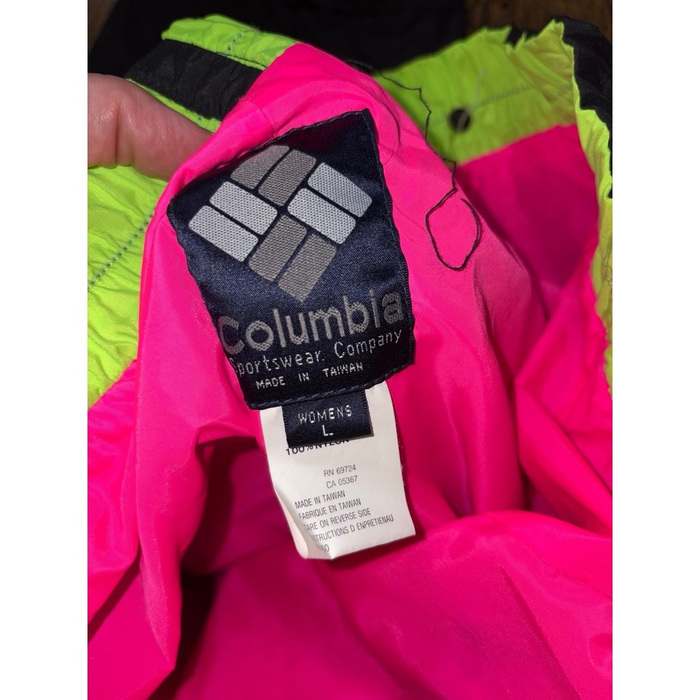 Vintage Columbia Bugaboo Neon Ski Jacket/Pants 3 In 1 Multicolor 90s Womens L/XL - Picture 9 of 9